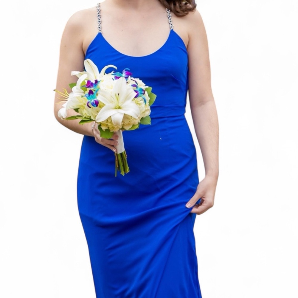 David’s Bridal Horizon Blue Dress